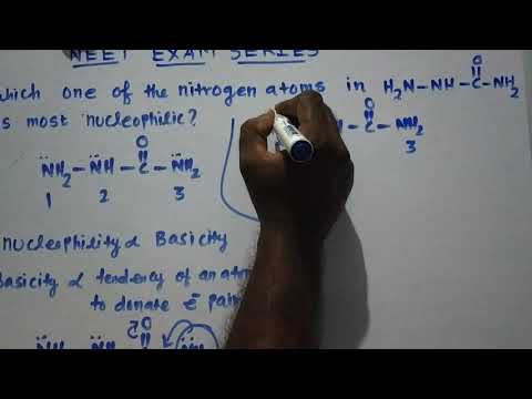 NH2-NH-CO-NH2 most nucleophilic nitrogen atom