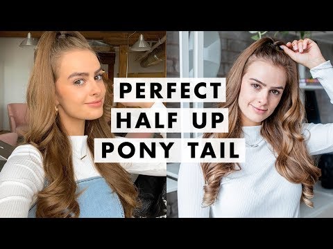 Perfect Half Up Half Down Pony Tutorial