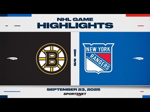 NHL Preseason Highlights | Bruins vs. Rangers - September 23, 2025