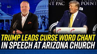 Trump BLASPHEMES CHURCH – MAGA Crowd Repeatedly Chants Curse Words!!!