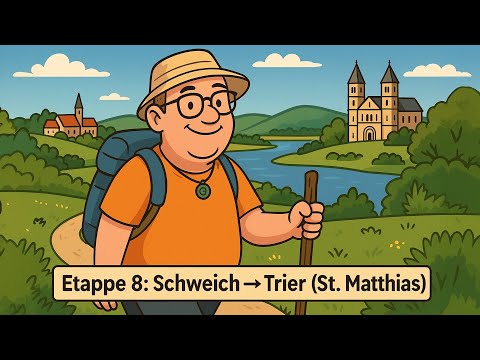 Finale Mosel Camino 8.Etappe von Schweich nach Trier | Ankunft an der Benediktinerabtei St. Matthias