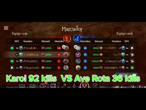 Karol 92 Kills VS Ave Rota 36 kills