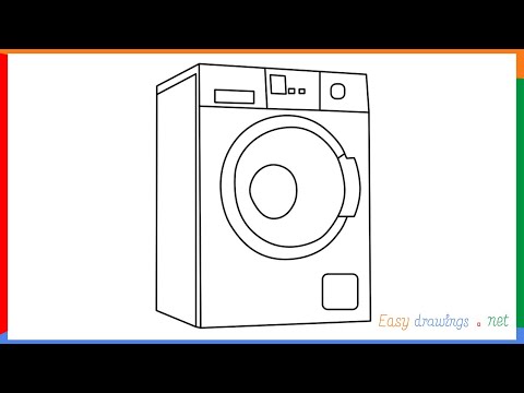 , title : 'How to draw a Washing Machine step by step'