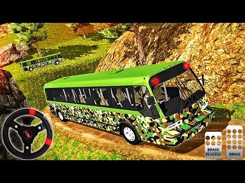 Army Bus Driving US Soldier Transport Duty - Offroad Bus Driver - Android GamePlay