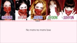 4Minute - No Love [Eng/Rom/Han] Picture + Color Coded HD