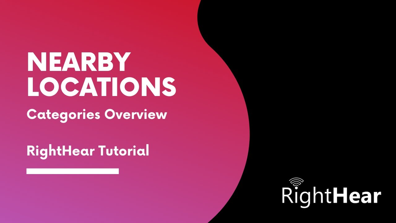 Nearby Locations - Categories Overview