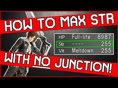 Nice! Max STRENGTH WITHOUT JUNCTION in Final Fantasy 8 Remastered! Easy Farming!