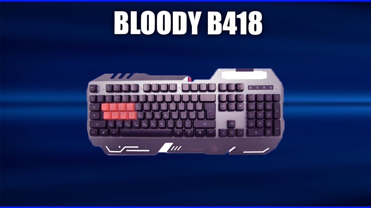 Клавиатура A4Tech Bloody B418, серый