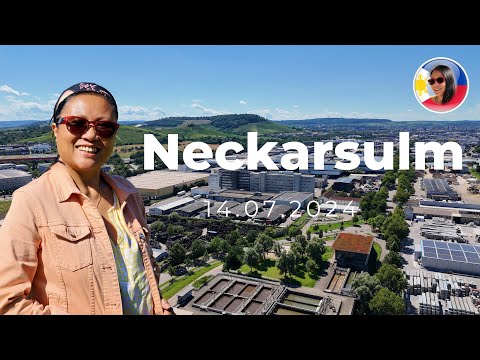 Panorama Heilbronn Neckarsulm Hafen Audi Autobahn A6 Baden Wuerttemberg