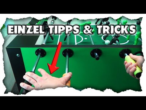 Tischfußball Einzel lernen  - Stellungsspiel, Mittelfeldschüsse uvm.