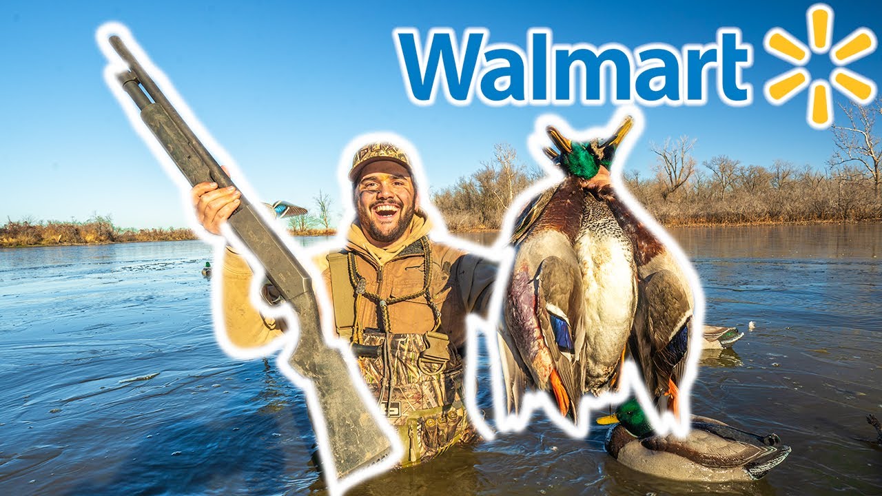 WALMART Duck Hunting CHALLENGE at My FARM! Catch Clean Cook