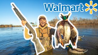 WALMART Duck Hunting CHALLENGE at My FARM!!! Catch Clean Cook