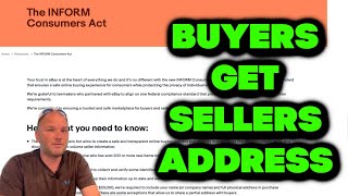 Ebay Buyers Get SELLERS ADDRESS. (Inform FTC LAW)