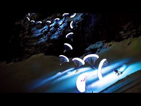 Moonline - speed riding en Chamonix de noche