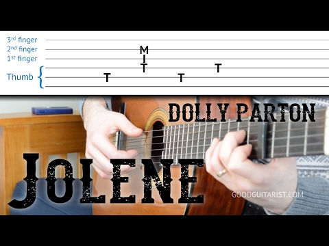 "Jolene" Guitar Tutorial - Dolly Parton | Easy Fingerpicking + Strumming + Intro