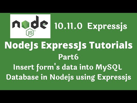 Nodejs tutorial Insert form data into database in nodejs using expressjs part6