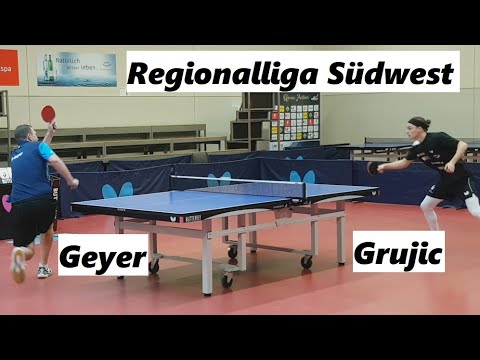 Regionalliga Südwest | Satz zu 0 & Around The Net A.Grujic(1981TTR) : H.Geyer(1986TTR)