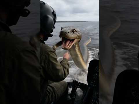 Titanoboa 🐍 Attack in the Amazon Rainforest 🌊🚁 #titanoboa #snake #ai #amazonrainforest #shorts