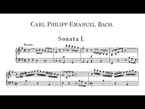 CPE Bach: Keyboard Sonata in E minor  Wq 59/1 (H.281)- Luciano Sgrizzi, 1964 - MHS 1549