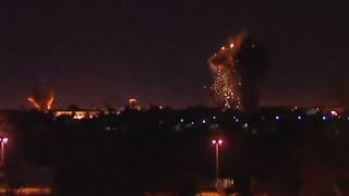 &#39;Shock and Awe&#39; US bombing of Iraq 2003 crime of war of aggression.