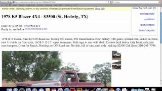 Craigslist San Antonio Used Cars and Trucks - Prices Under $4000 Available in 2012
