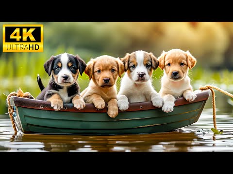 Cute Baby Animals 4K - Peaceful and Relaxation With Relaxing Music (Colorfully Dynamic)