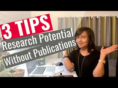 Show Outstanding Research Potential in CV - NO PUBLICATIONS NEEDED!!