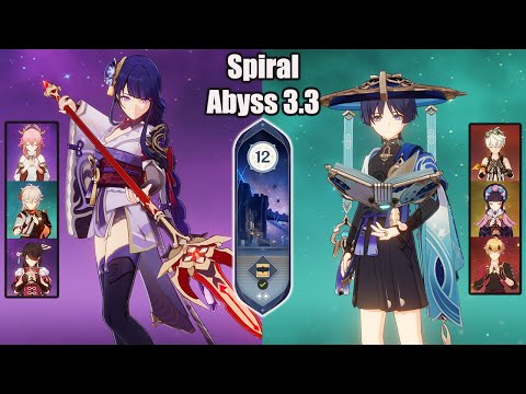 C0 Raiden Mono Electro And C0 Wanderer Double Pyro Floor 12 SPIRAL ABYSS 3.3 - Genshin impact