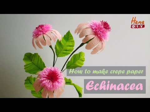 How to make crepe paper Echinacea - HanaDIY