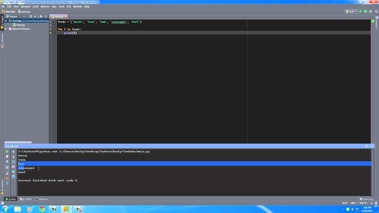 Python Programming Tutorial - 8 - for
