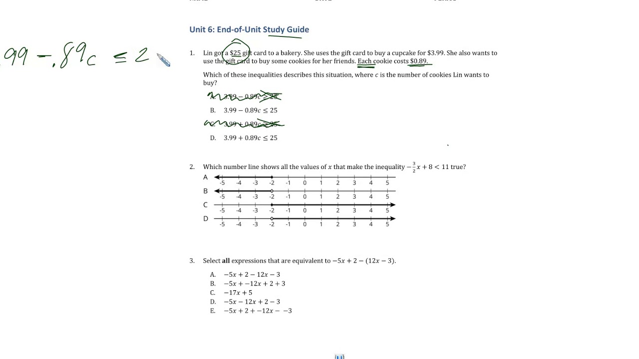 Unit 6 Study Guide #1
