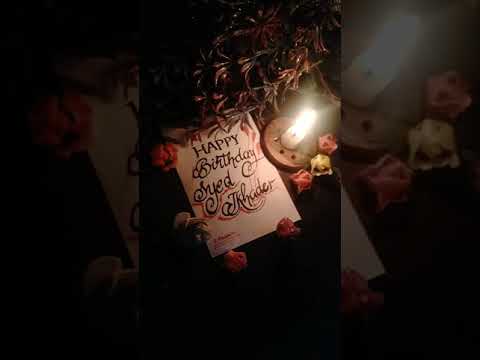 Fan requested Happy birthday syed khader #calligraphylattering #nameart