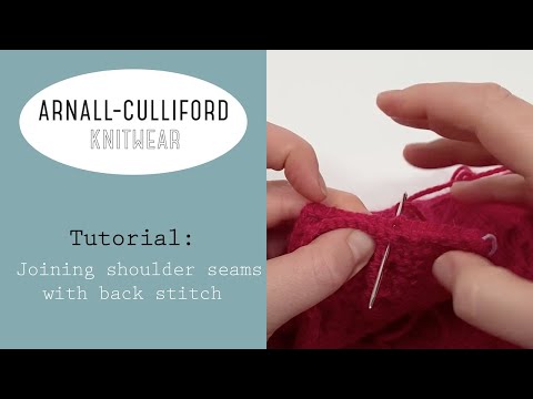 Joining Shoulder Seams with Back Stitch