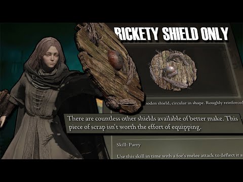 Can You Beat Elden Ring Using Only A Rickety Shield? (The Worst Shield In Elden Ring)