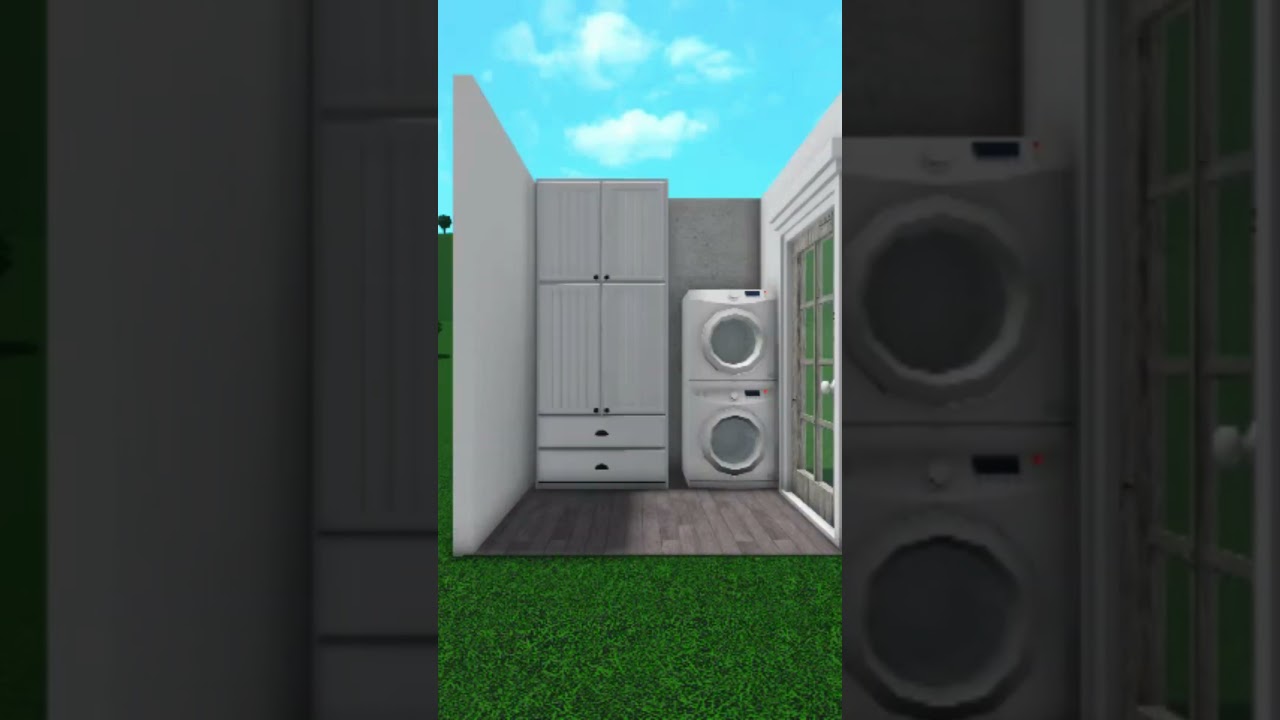 Bloxburg laundry room 2x2! #bloxburg #bloxburgspeedbuilds #laundry