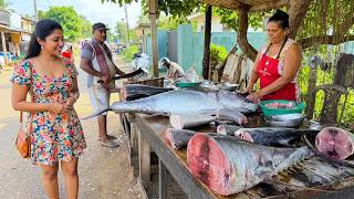 WOW! Traditional Village Fish Market | Giant Tuna Cutting Masters & Fr