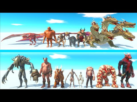FANTASY Team vs INFERNALS Team Animal Revolt Battle Simulator ARBS
