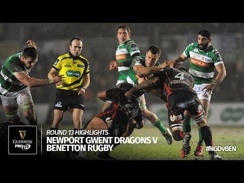 Round 13 Highlights: Newport Gwent Dragons v Benetton Treviso | 2016/17 season