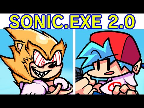 Friday Night Funkin' VS SONIC.EXE 2.0 FULL WEEK + Cutscenes (All Secrets/Endings) (FNF Mod) (Majin)