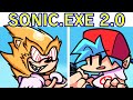 Friday Night Funkin VS SONIC EXE 2 0 FULL WEEK Cutscenes All Secrets Endings FNF Mod Majin