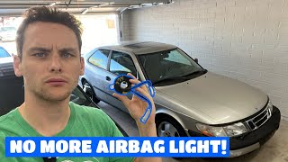 Saab NG 900 Clock Spring Replacement - Airbag and SRS Light Solved!