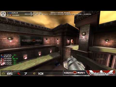 ZeRo4 Vs rawfuh - QuakeLive - Quakecon 2008 (SHOUTCAST) PART 2/4