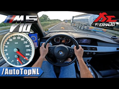 BMW M5 V10 E61 Touring *330km/h* TOP SPEED on AUTOBAHN by AutoTopNL