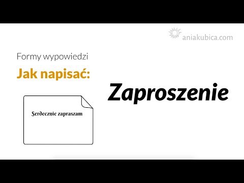 Zaproszenie (z przykładami)