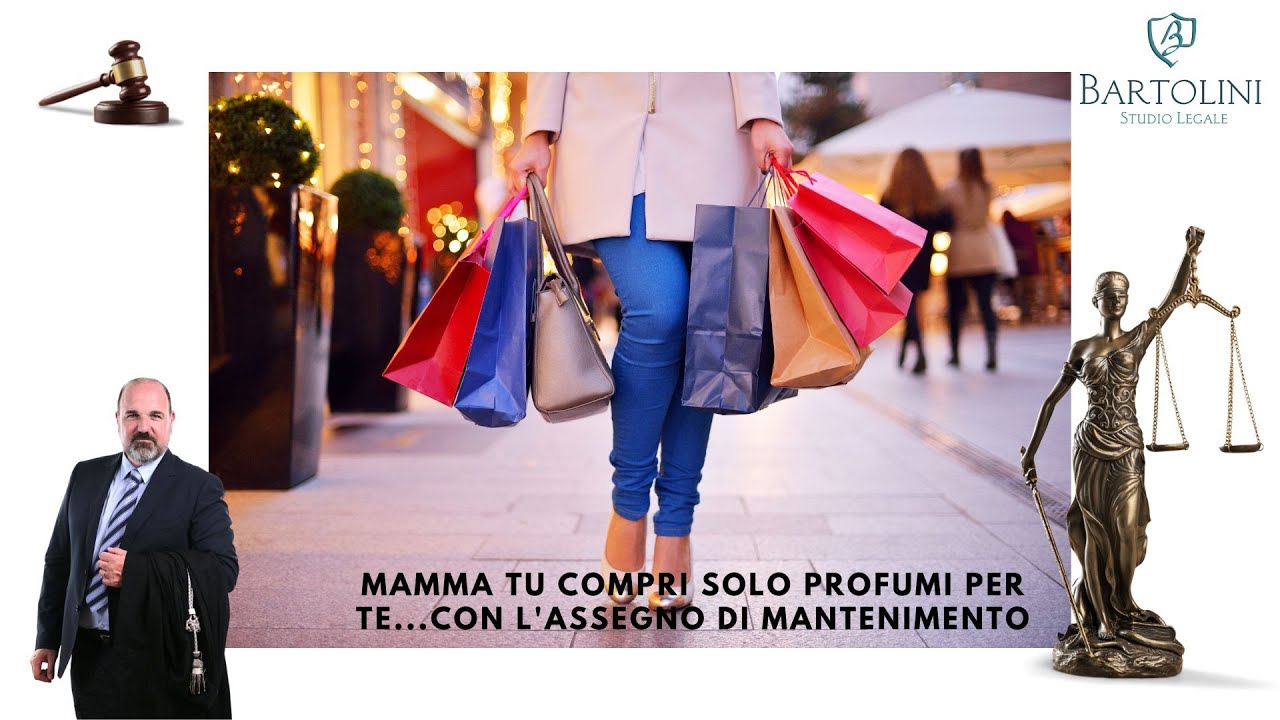 Mamma tu compri soltanto profumi per te...con l'assegno di mantenimento