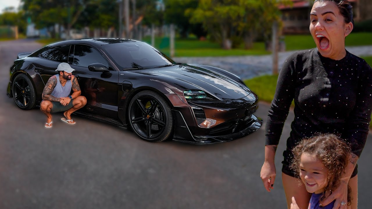 MINHA PORSCHE CHEGOU TOTALMENTE MODIFICADA 🔥 TAYCAN MAIS EXCLUSIVA DO BRASIL! 😍