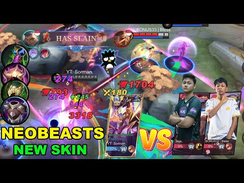 Neobeasts Fredrinn🔥 New Skin Gameplay VS EVOS Jeje & RRQ Bless -Top Global Fredrinn by YT: Sorman.