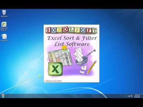 Excel Sort & Filter List Software