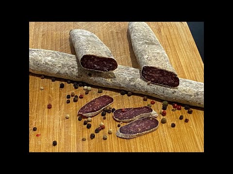 selbstgemachte Salami ohne Darm