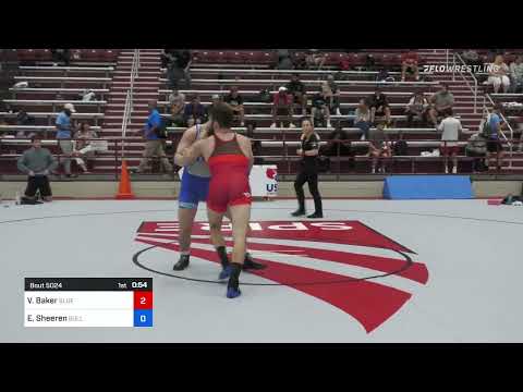 87 Kg Round Of 16 - Vincent Baker, Blue Blood Wrestling Club Vs Eli Sheeren, Bulls Wrestling Club